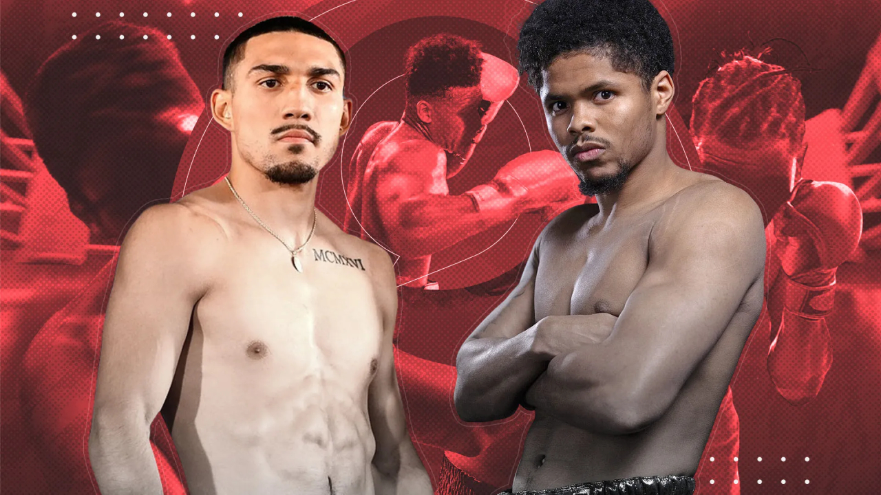 Shakur Stevenson (kanan) dan Teofimo Lopez. (Foto: Fight TV)