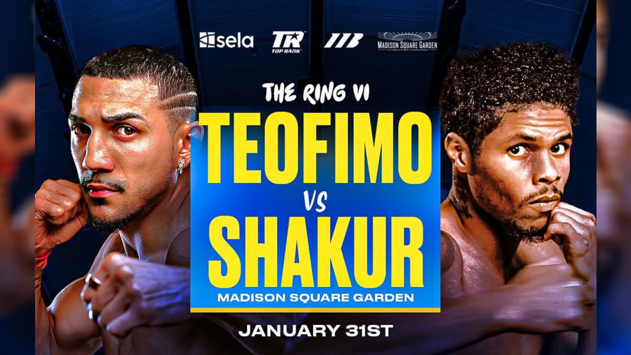Teofimo Lopez (kiri) dan Shakur Stevenson. (Foto: Fight TV)