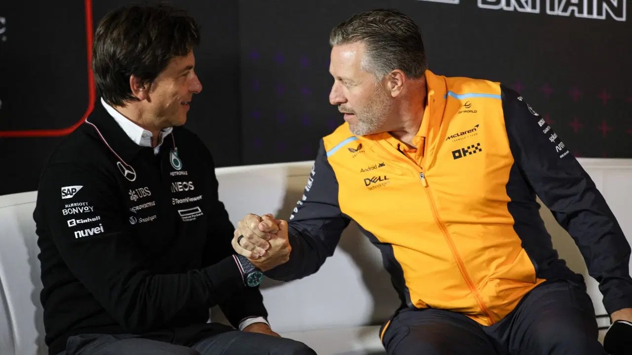 Toto Wolff, Mercedes, Zak Brown, McLaren