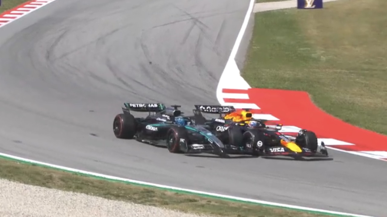 Mercedes, Red Bull, George Russell, Max Verstappen