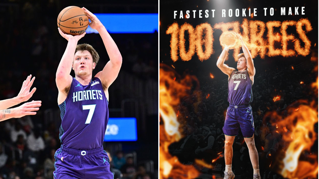 Kon Knueppel hanya membutuhkan 29 pertandingan untuk menembus tonggak bersejarah tersebut, memecahkan rekor sebelumnya milik Lauri Markkanen. (Foto: AP)