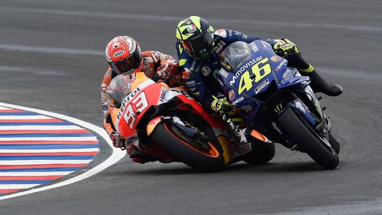 Valentino Rossi dan Marc Marquez