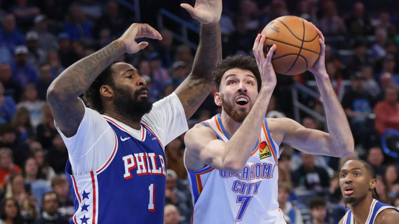 Hasil NBA: Oklahoma City Thunder Benamkan Philadelphia 76ers 129-104