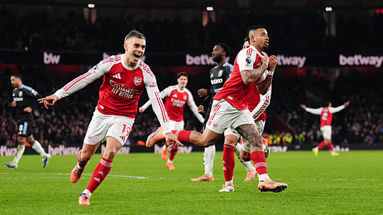 Hasil Pertandingan Premier League: Arsenal 4-1 Aston Villa