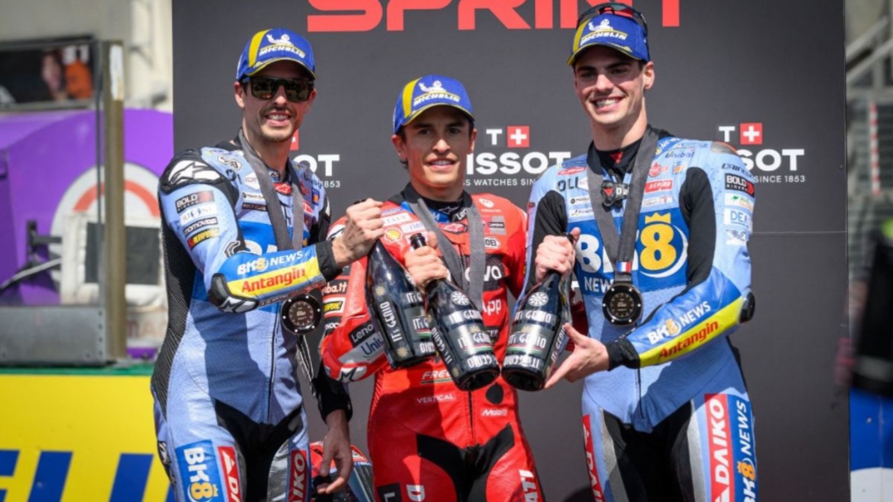 Fermin Aldeguer bersama Marc Marquez dan Alex Marquez