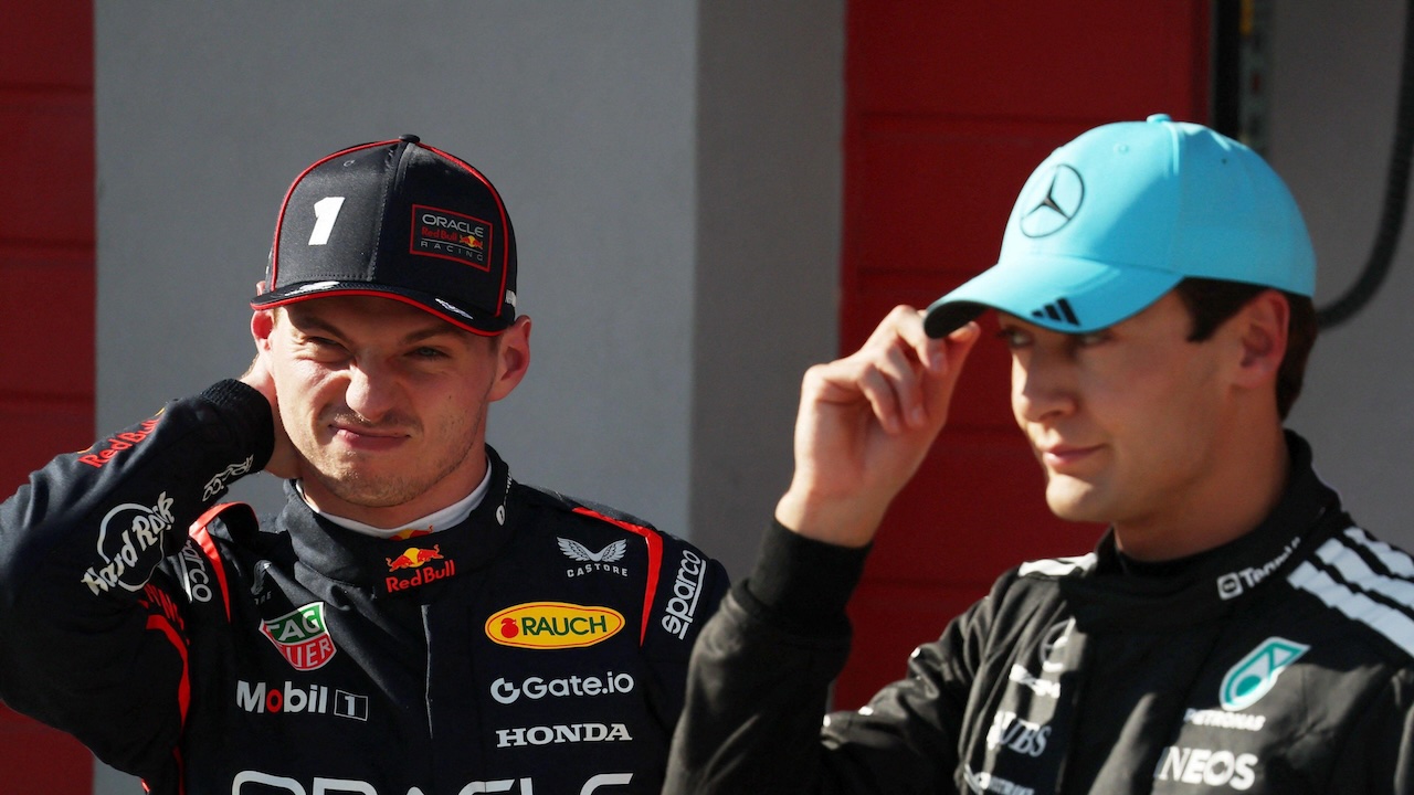 George Russell, Max Verstappen