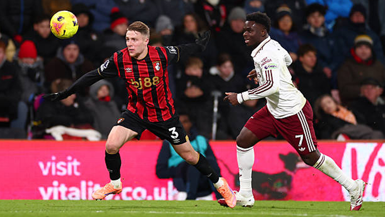 Hasil Pertandingan Premier League: Bournemouth 2-3 Arsenal