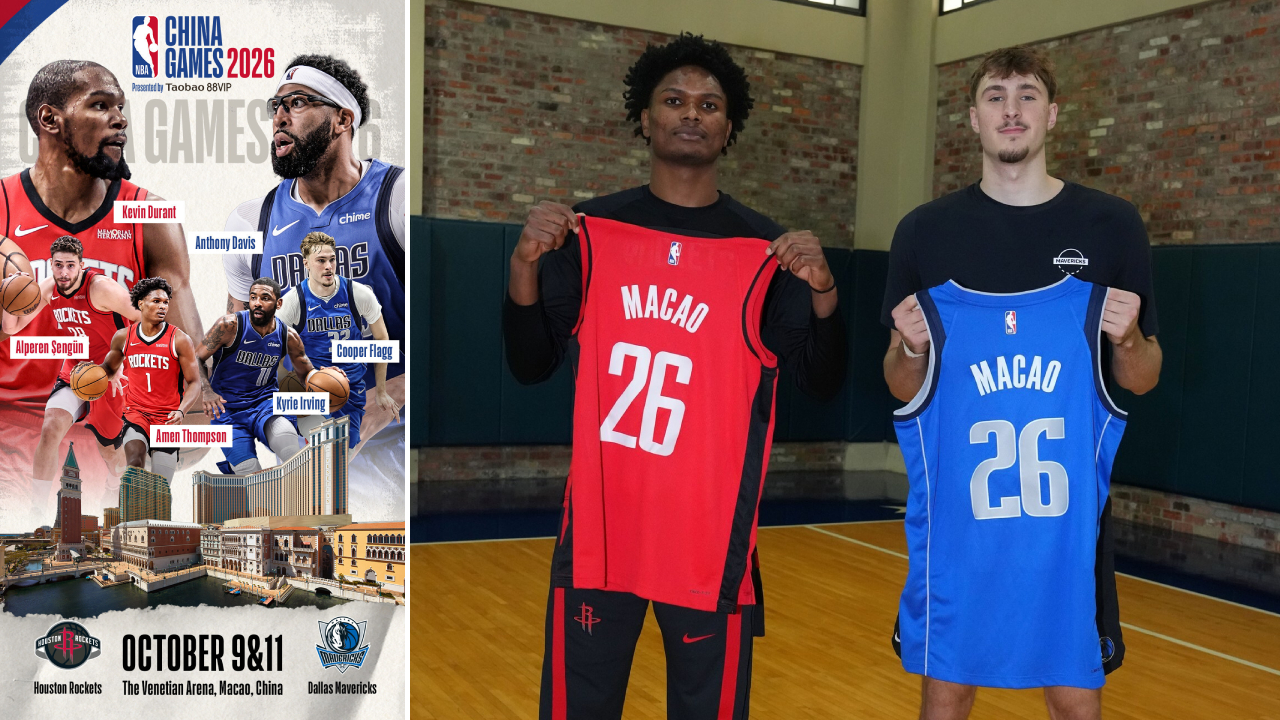 Dallas Mavericks dan Houston Rockets Akan Lakoni Laga Pramusim di Makau