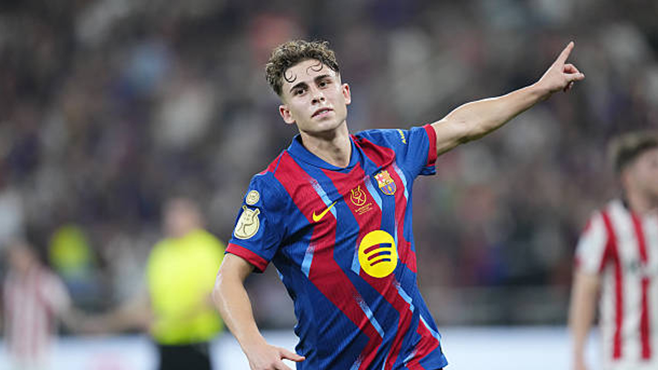 Dua Assist dan Satu Gol Fermin Lopez Warnai Pesat Gol Barcelona di Jeddah