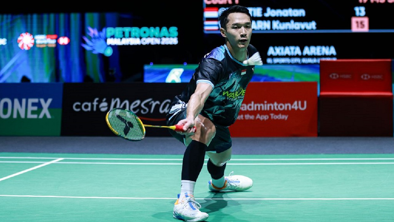 Jonatan Christie lagi-lagi tak punya jawaban untuk Kunlavut Vitidsarn.