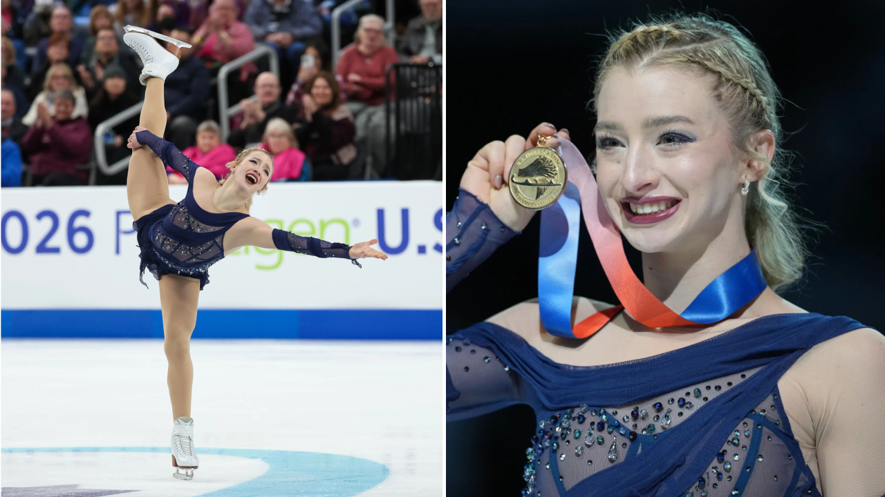 Amber Glenn menjadi skater wanita pertama yang meraih tiga gelar nasional berturut-turut sejak Michelle Kwan terakhir melakukannya pada 2005. (Foto: AP)