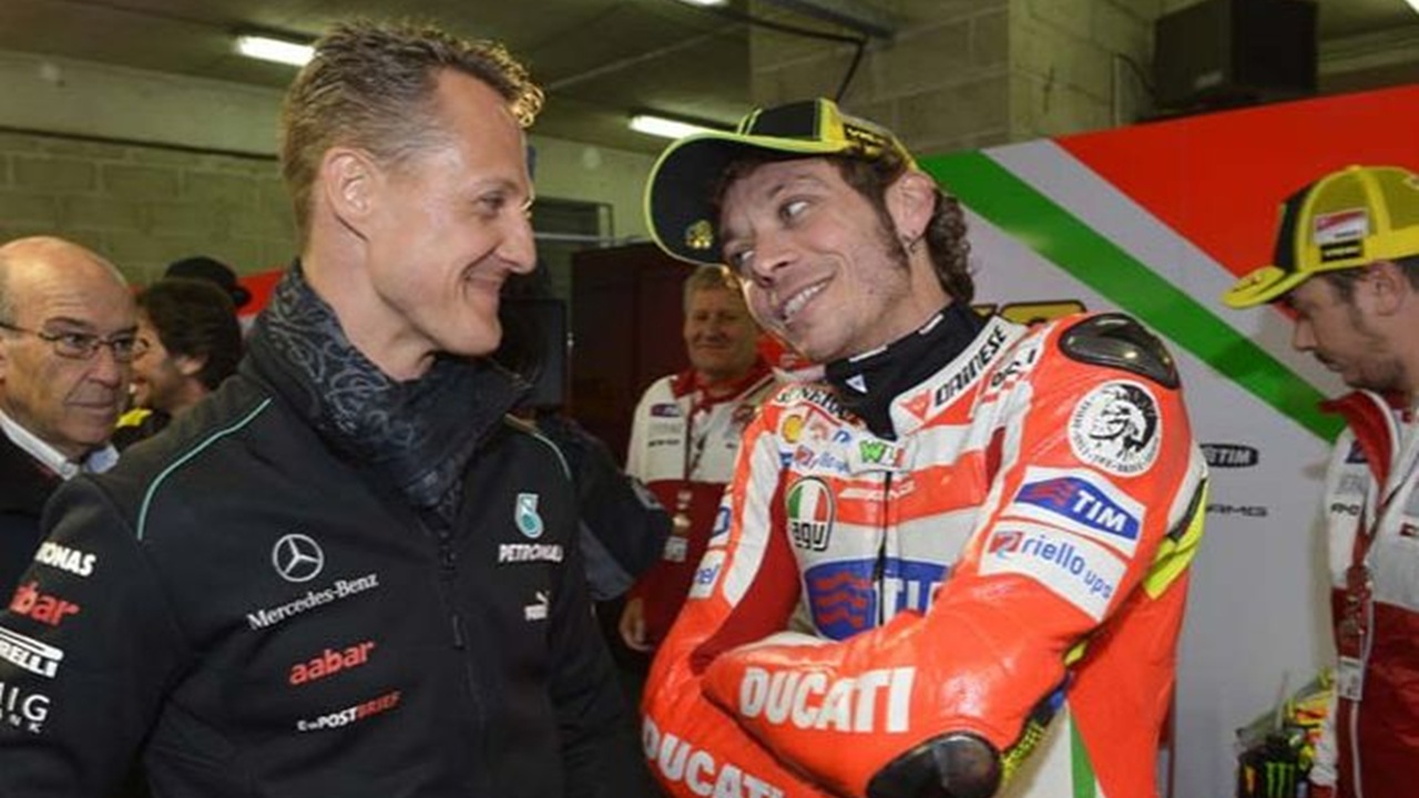Michael Schumacher dan Valentino Rossi