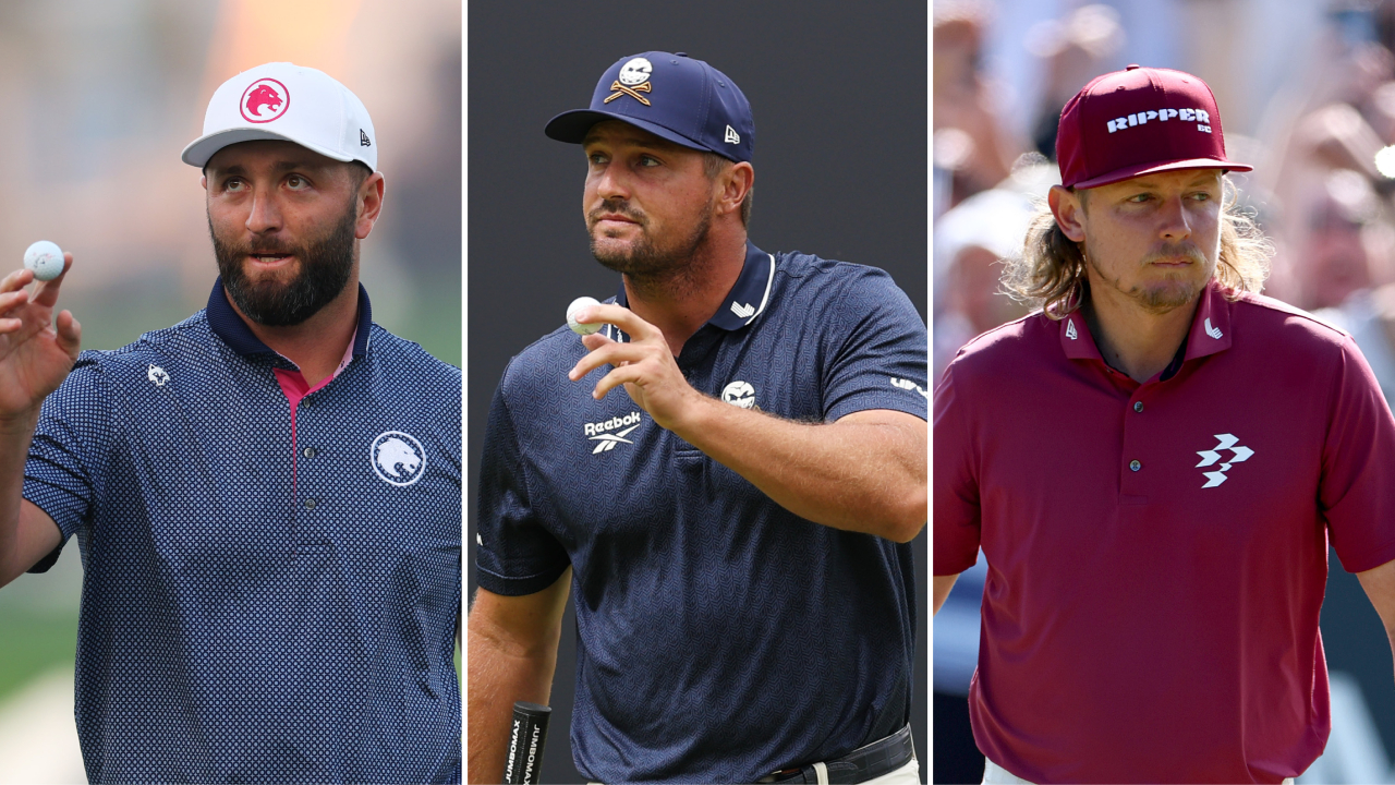 Tiga bintang besar LIV Golf: Jon Rahm, Bryson DeChambeau, dan Cameron Smith. (Foto: Golf Digest)