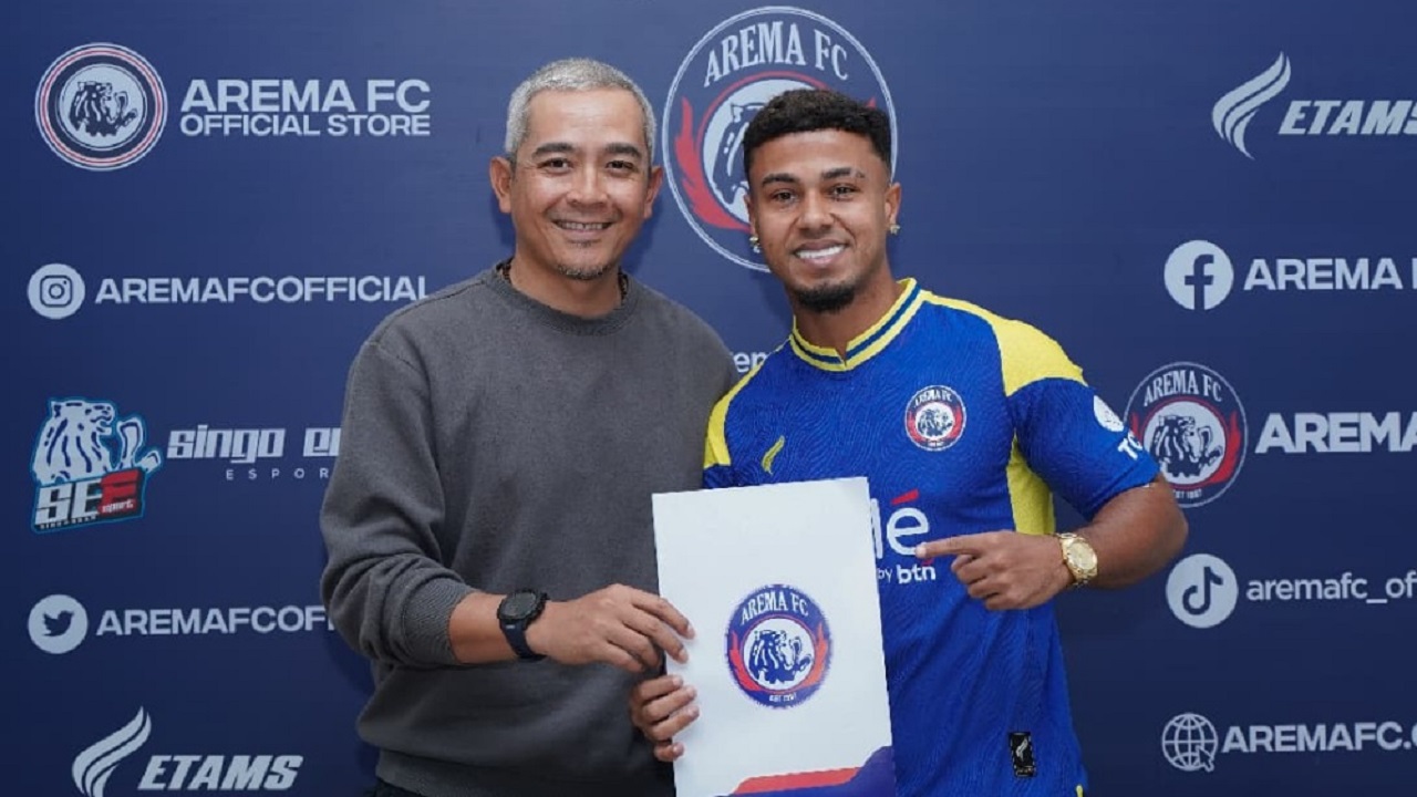 Pemain anyar Arema FC, Gabriel Silva resmi diperkenalkan