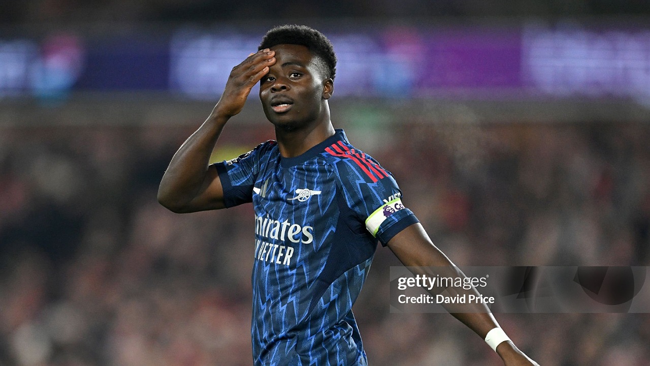 Winger Arsenal, Bukayo Saka, main di babak kedua lawan Nottingham Forest