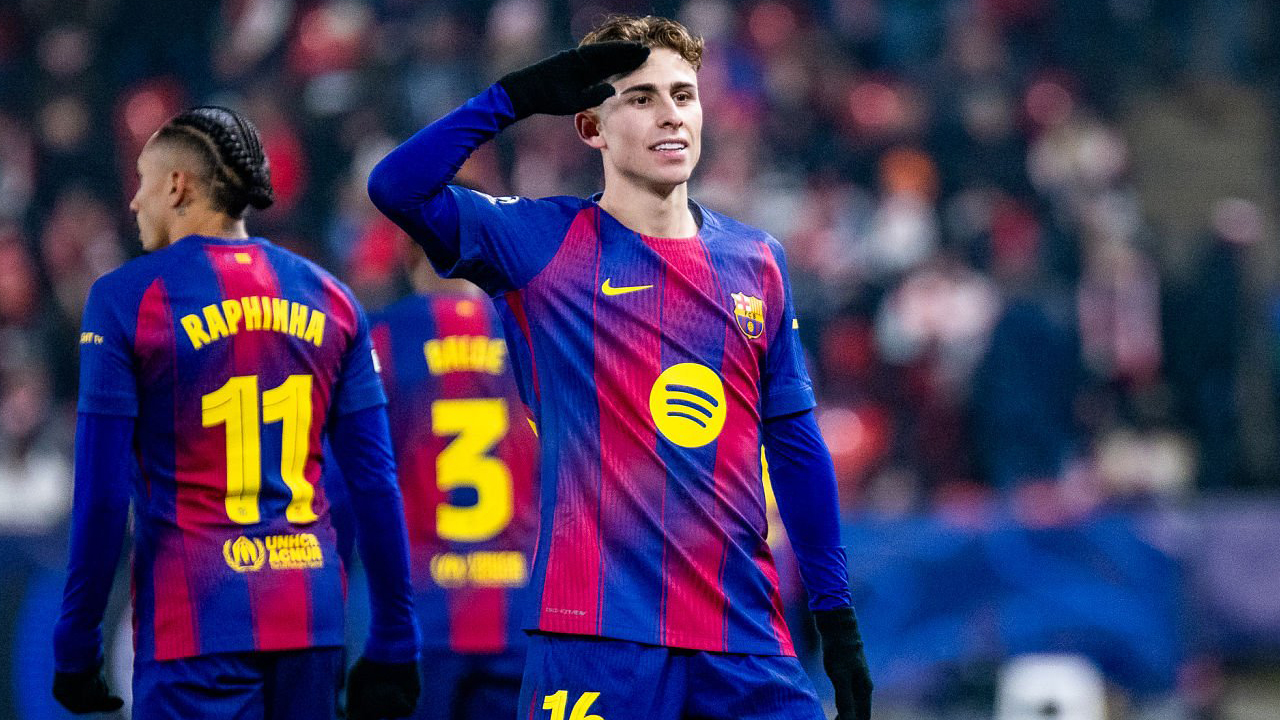 Gelandang Barcelona, Fermin Lopez.