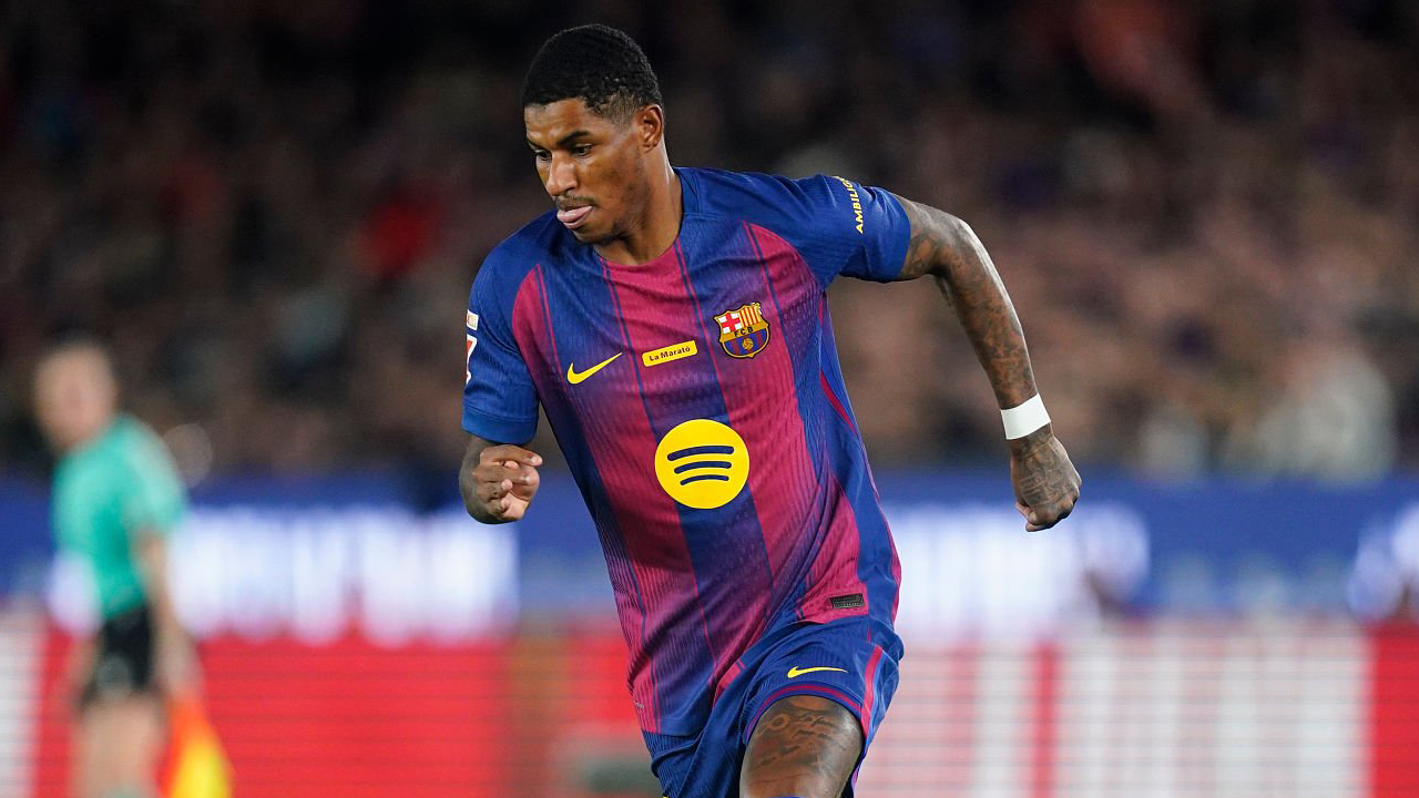 Penyerang Barcelona, Marcus Rashford.