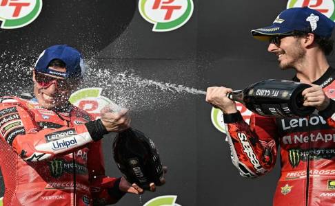 Francesco Bagnaia Cemburu Lihat Marquez Sering Rayakan Kemenangan di Ducati