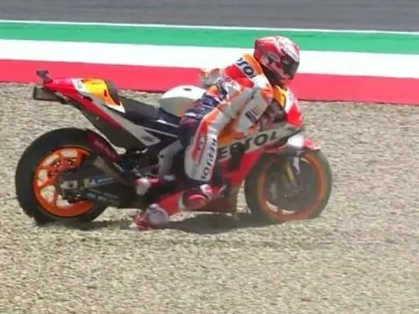 Ini Penyebab Marc Marquez Jatuh di MotoGP Italia