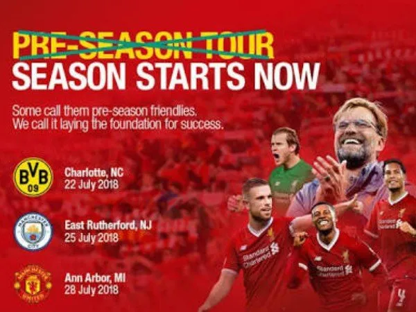 Jadwal Pertandingan Pra Musim Liverpool FC Di Amerika Serikat