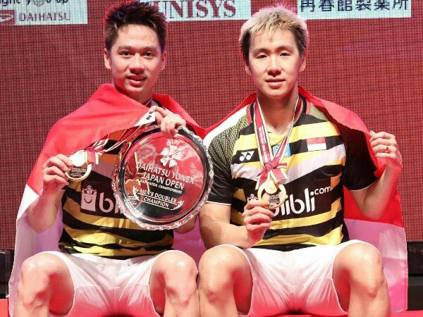 Kevin/Marcus Pertahankan Gelar Japan Open 2018