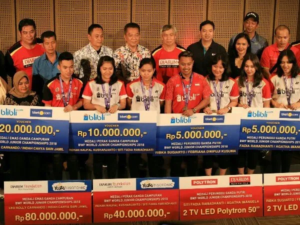 Peraih Medali Kejuaraan Dunia Junior 2018 Diguyur Bonus Besar
