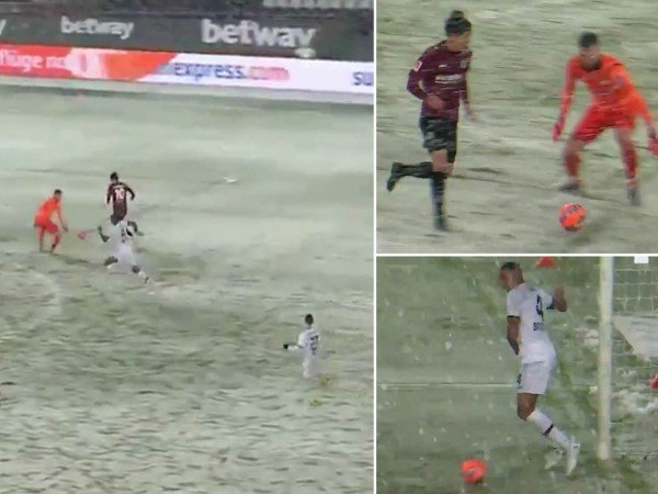 Apes! Gelandang Hannover Ini Gagal Cetak Gol Gara-Gara Salju