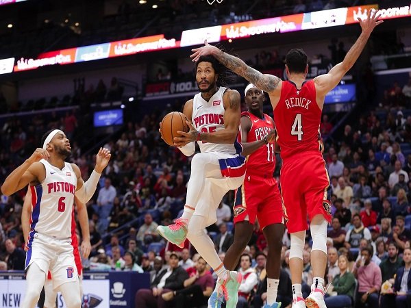Derrick Rose Bawa Detroit Pistons Hantam New Orleans Pelicans