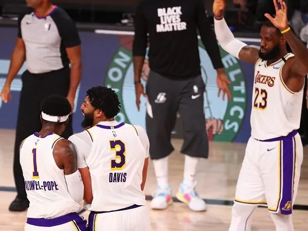 Los Angeles Lakers melakukan selebrasi. (Images; (USATODAYSPORTS)