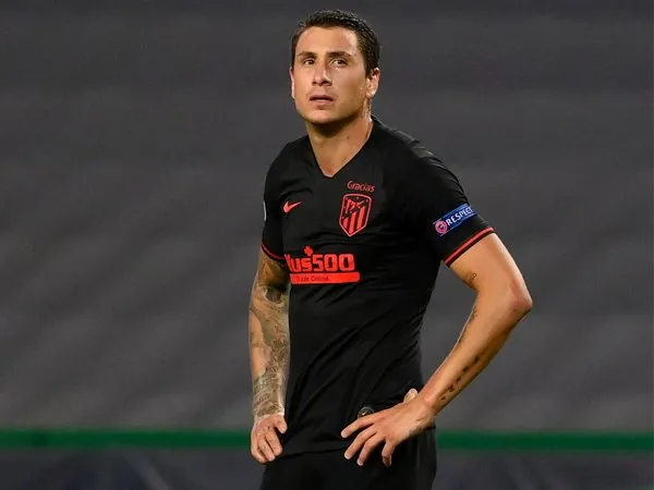 Jose Gimenez saat tampil di Liga Champions musim lalu.