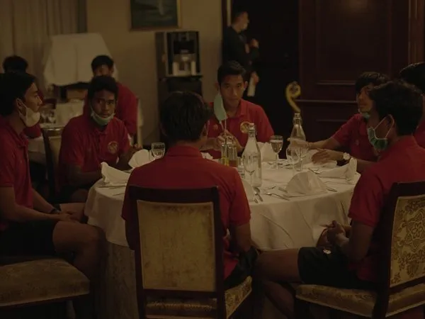 Skuat timnas Indonesia U-19 makan malam di Kota Split