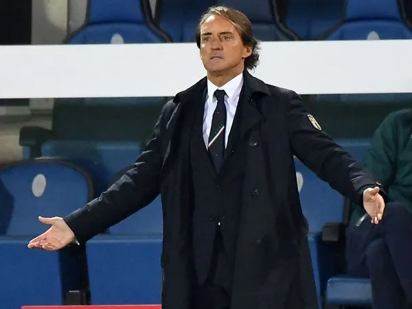 Pelatih timnas Italia, Roberto Mancini.