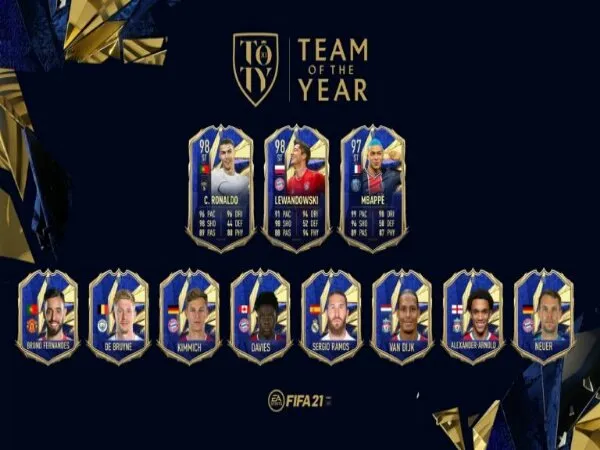 EA Sports Rilis Rating Pertama Skuad Team of the Year FIFA 21
