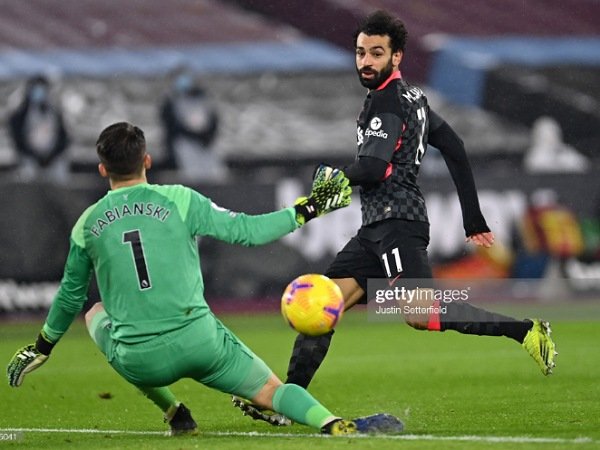 Catatkan Dua Gol Lawan West Ham, Salah Raih Pencapaian Baru di Liverpool