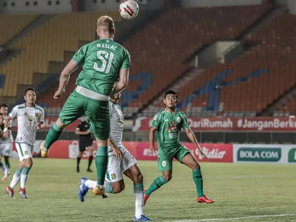 Laga PSS SLeman kontra Persebaya Surabaya di grup C Piala Menpora 2021