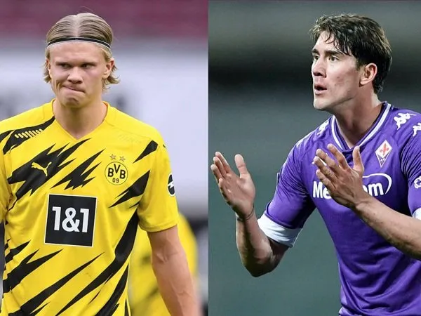 Erling Haaland dan Dusan Vlahovic