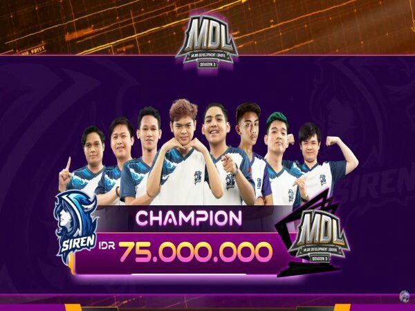 Putus Kutukan Musim Reguler, Siren Esports Juara MDL ID Season 3