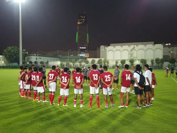 Skuat timnas Indonesia usai menghadapi Afghanistan