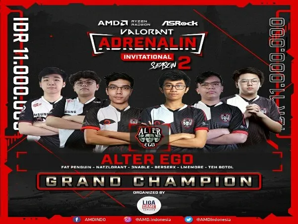 Alter Ego Sukses Pertahankan Juara VALORANT Adrenaline Invitational