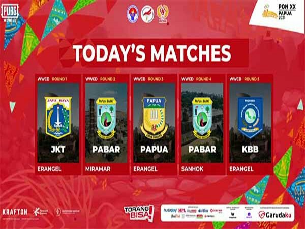Day 1 Final PUBG Mobile PON XX Papua 2021: Papua Barat Sabet Dua WWCD