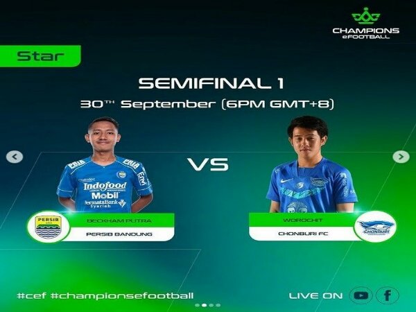Hebat! Dua Wakil Persib Bandung Tembus Final Champions eFootball