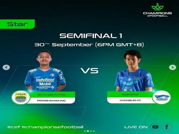 Hebat! Dua Wakil Persib Bandung Tembus Final Champions eFootball