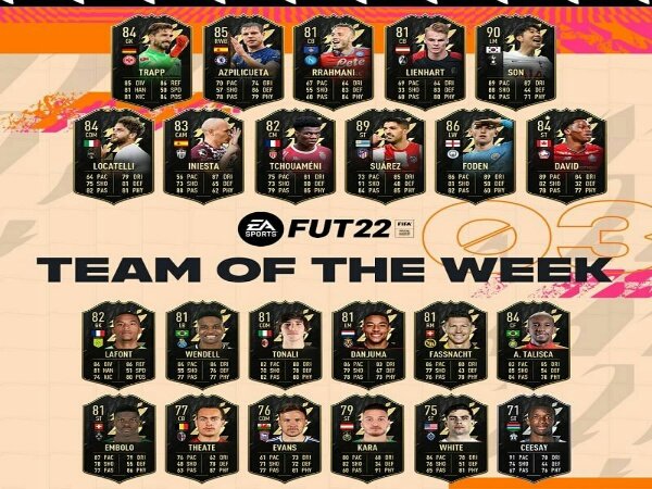 Foden, Son, dan Luis Suarez Jadi Tiga Kartu Teratas FIFA 22 TOTW 3