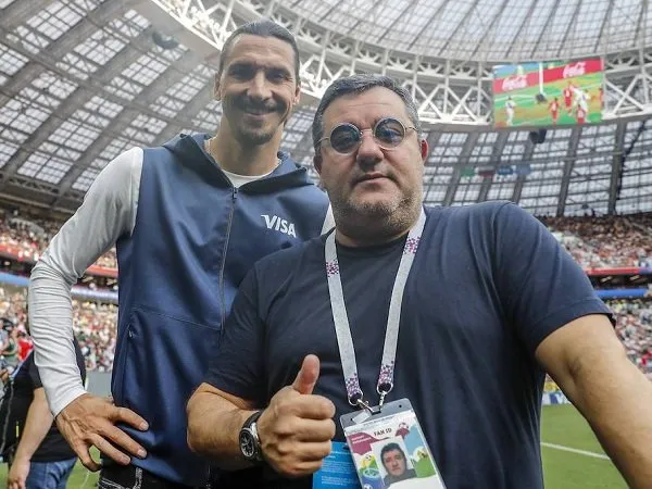 Zlatan Ibrahimovic dan Mino Raiola