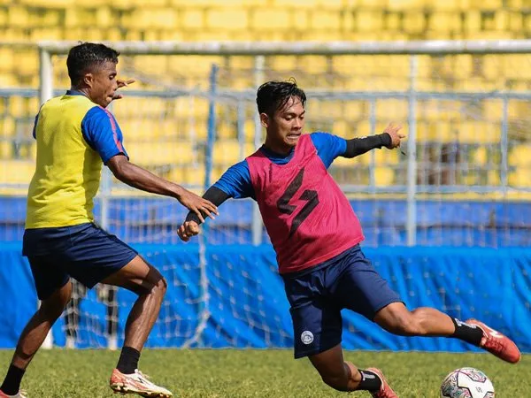 Latihan skuat Arema FC jelang seri keempat Liga 1