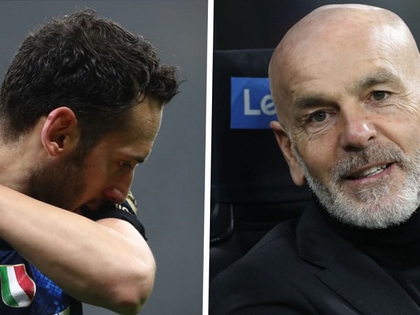 Kessie, Pioli, Calhanoglu Jadi Sasaran Fans Saat Milan Imbang Lawan Inter