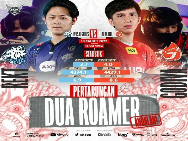 MPL ID Season 9: Aura Fire Gebuk EVOS Legends Dua Game Langsung