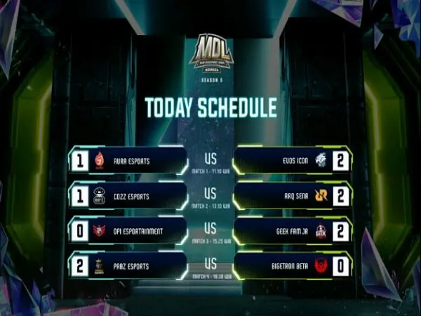 MDL ID Season 5 W6D1: RRQ Sena Intip Peluang ke Playoff, BTR Beta Keok
