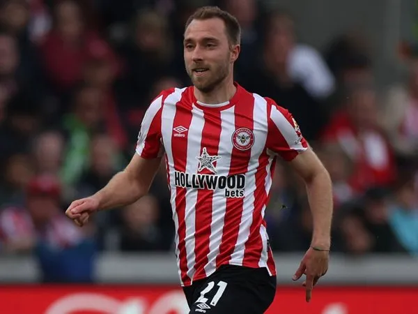 Gelandang Brentford, Christian Eriksen.