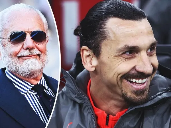 Aurelio De Laurentiis dan Zlatan Ibrahimovic